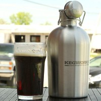 Beer Growler - 1.8 liter, 64 ounces - Stainless Steel with Swing-Top, Keeps Homebrew Fresh and Cold