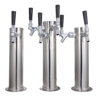 Column draft beer tower with three holes